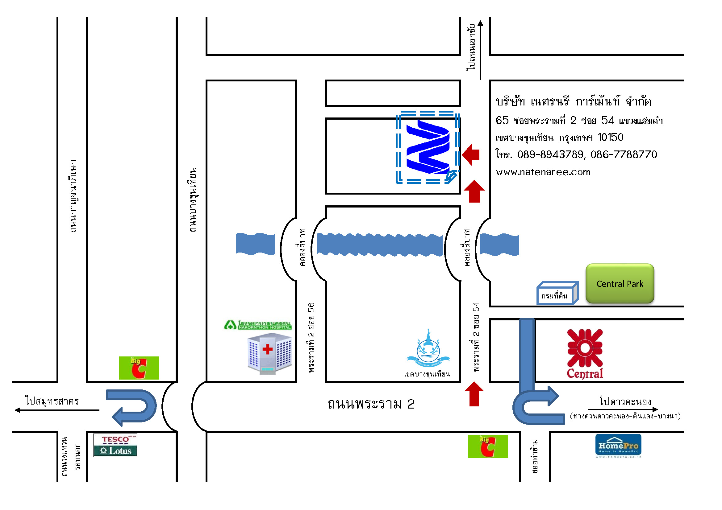 แผนที่ไปโรงงานเนตรนรี การ์เม้นท์