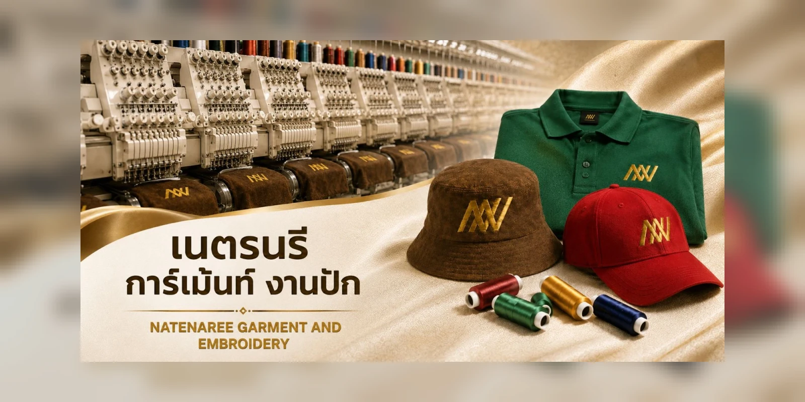 เนตรนรี การ์เม้นท์ งานปัก — ผลิตหมวก เสื้อผ้า และงานปัก